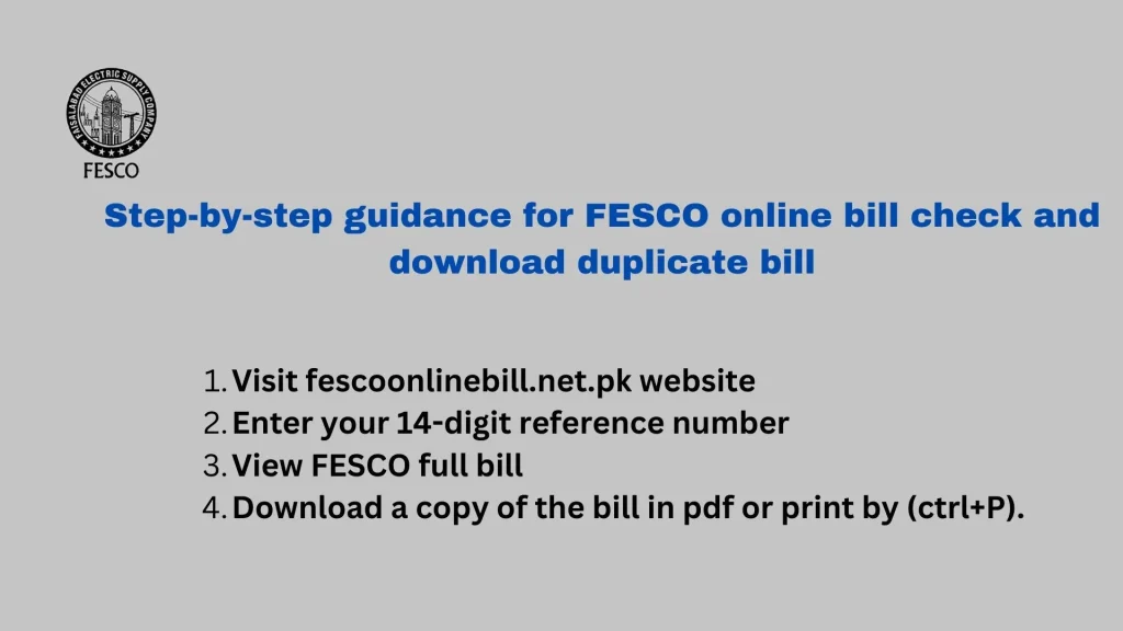 FESCO online bill check