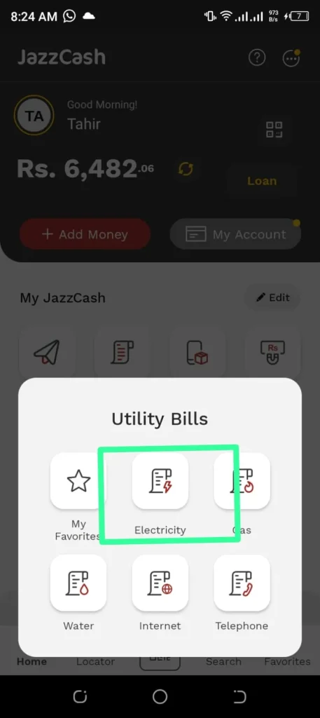 FESCO bill online payment via Jazzcash