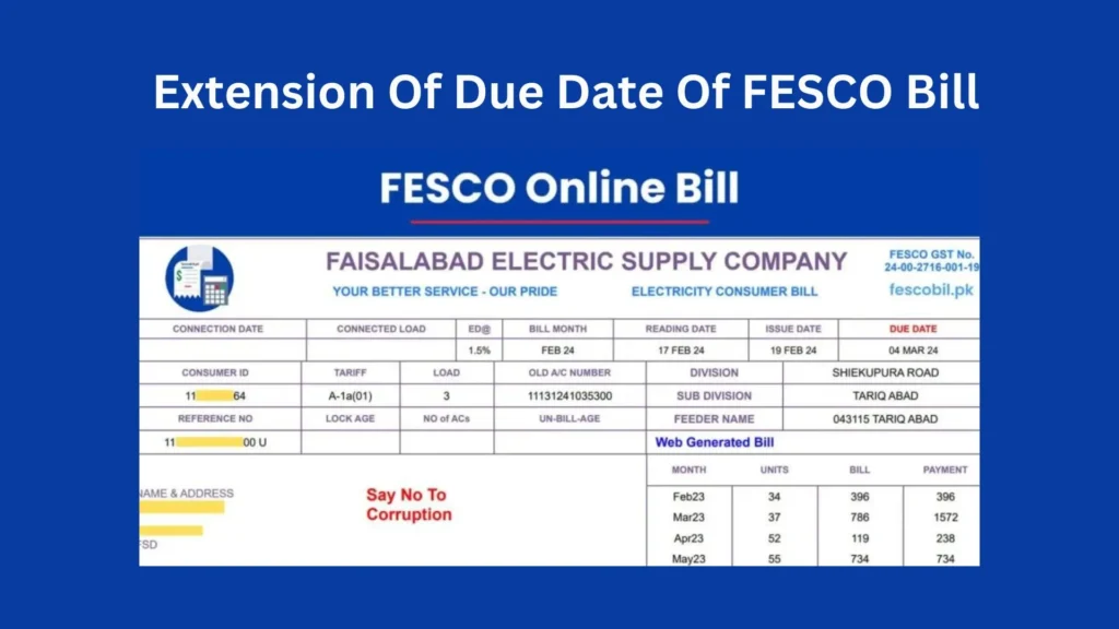 Extension Of Due Date Of FESCO Bill: Understanding the Process and Benefits 3 Extension Of Due Date Of FESCO Bill
