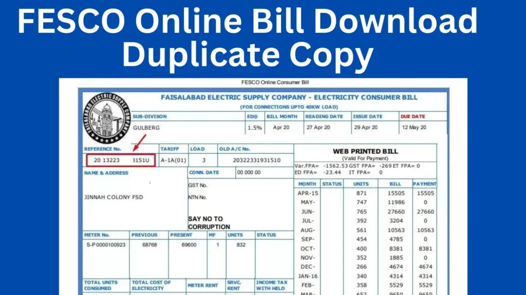 FESCO Online Bill Download Duplicate Copy: A Comprehensive Guide 2 FESCO Online Bill Download Duplicate Copy